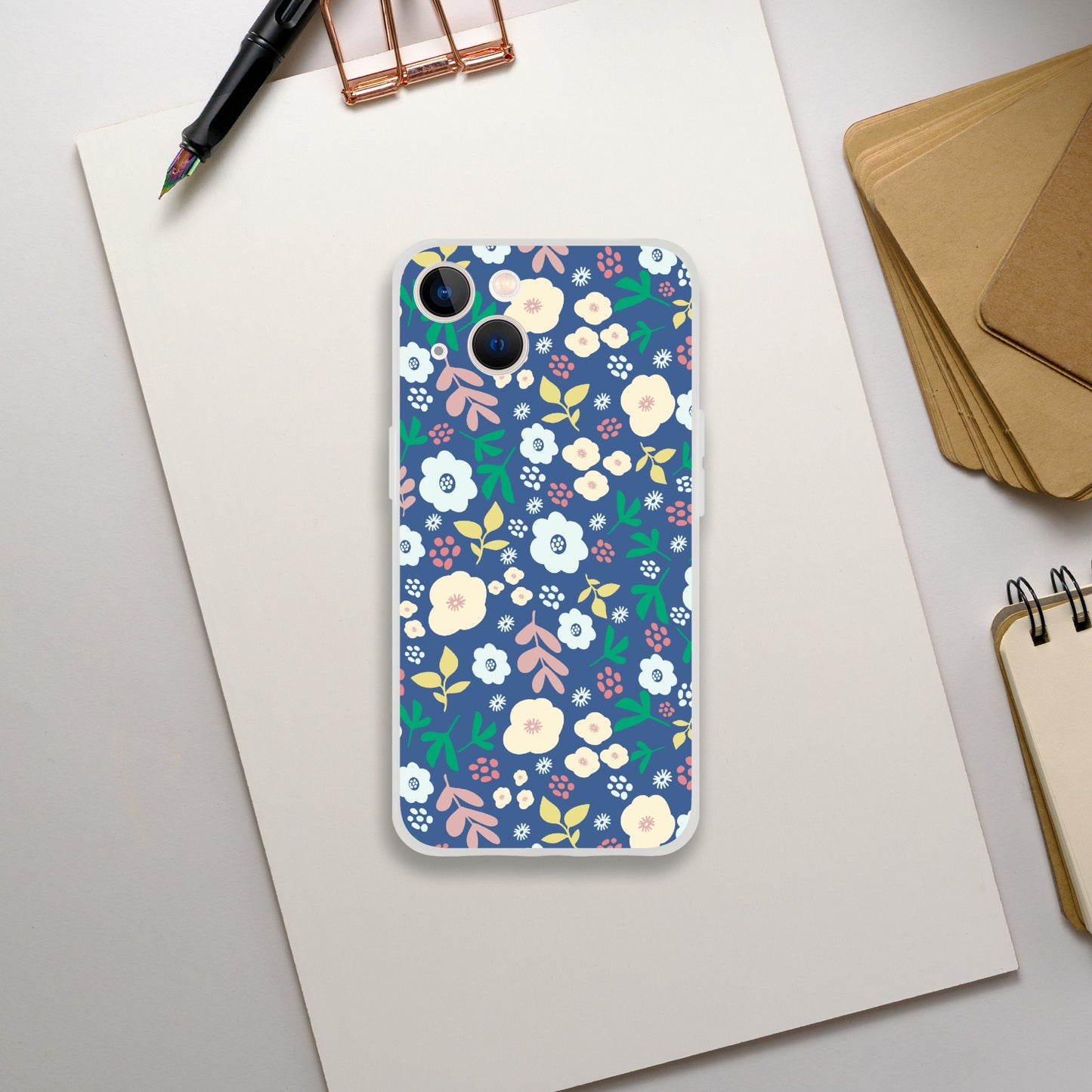 Spring Flowers on Blue - Phone Case