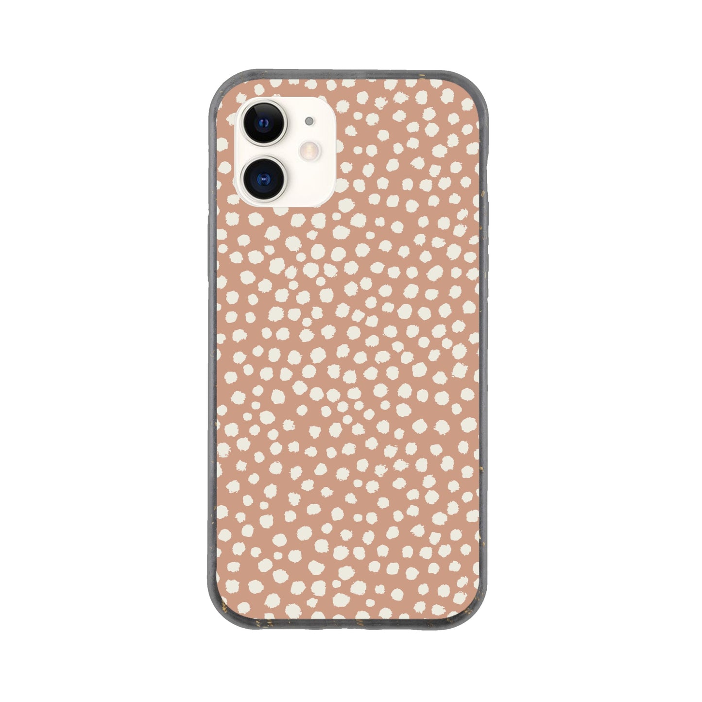 Dots Painted White on Tan - Phone Case