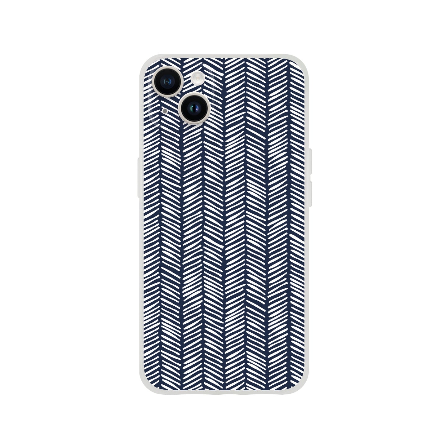 Herringbone Pattern in Navy Blue - Phone Case