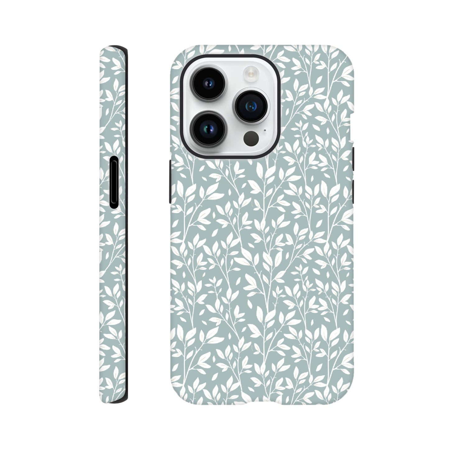 Sage Green Botanical Leaves Phone Case - Stylish & Protective