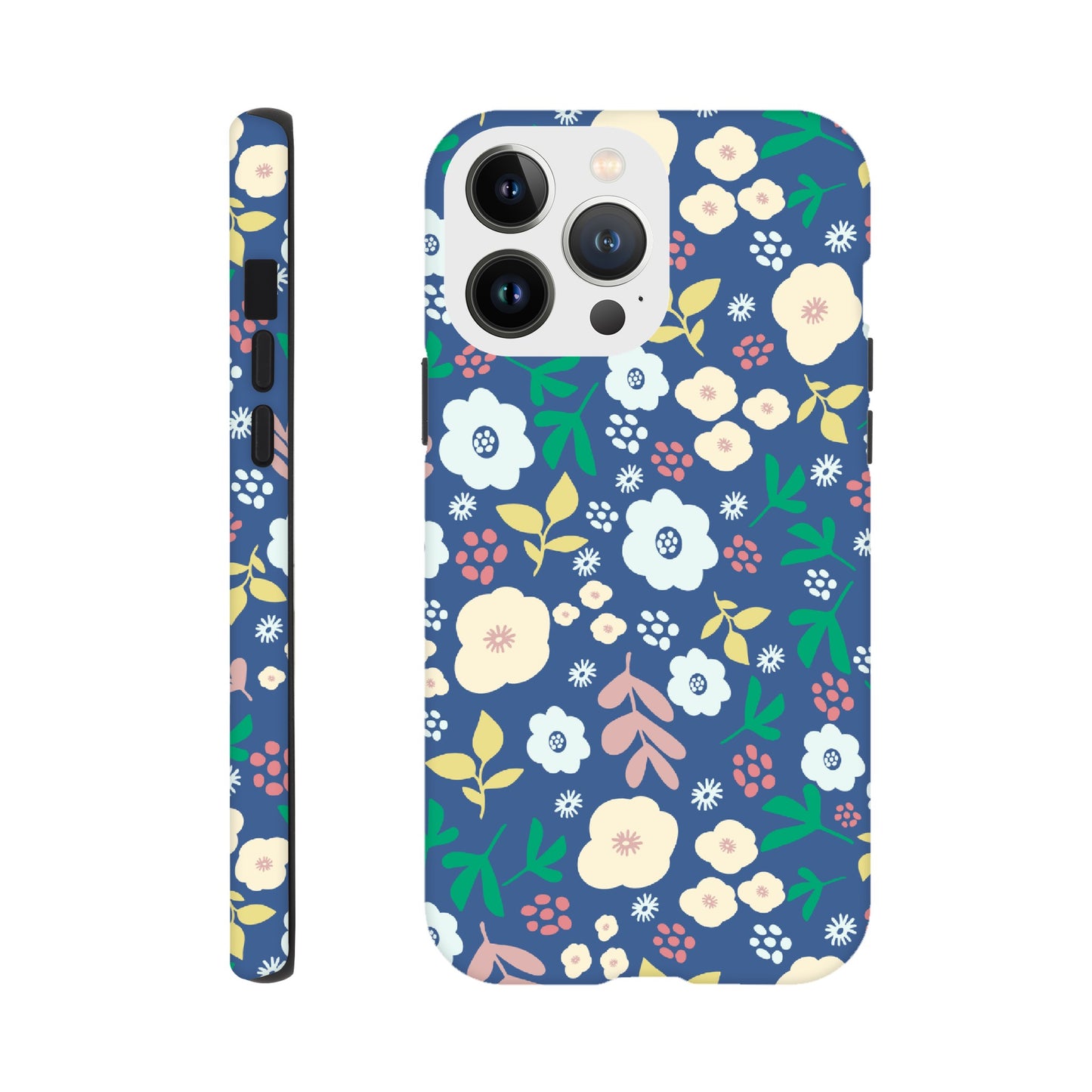 Spring Flowers on Blue - Phone Case