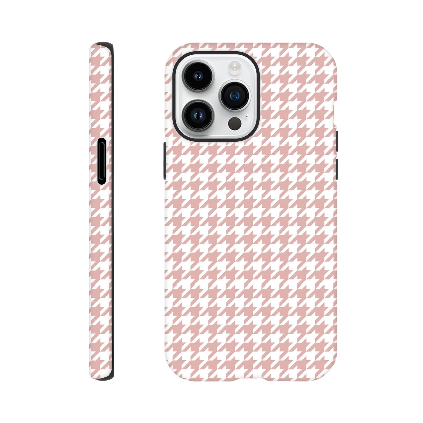 Houndstooth Pattern in Pink - Phone Case