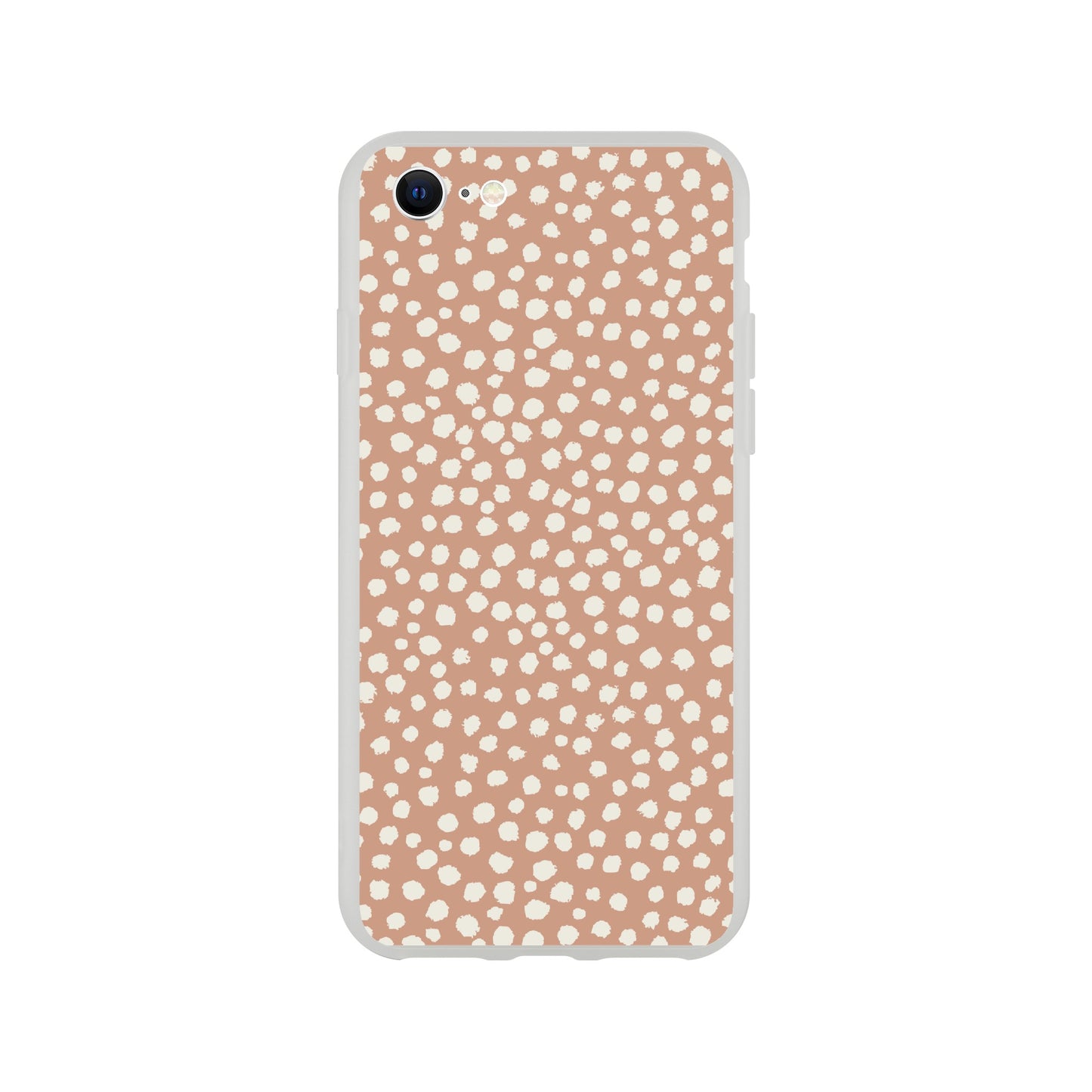 Dots Painted White on Tan - Phone Case