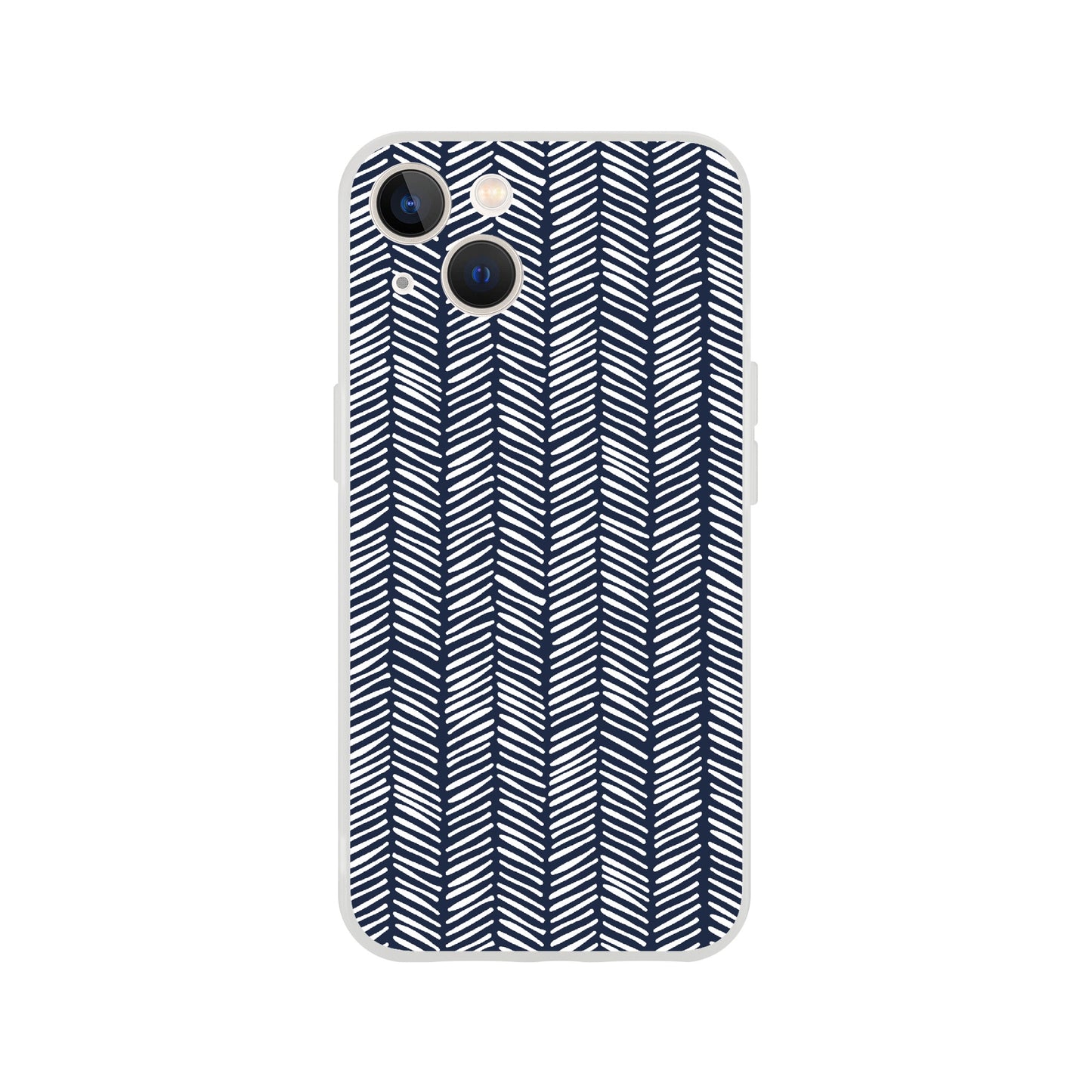 Herringbone Pattern in Navy Blue - Phone Case