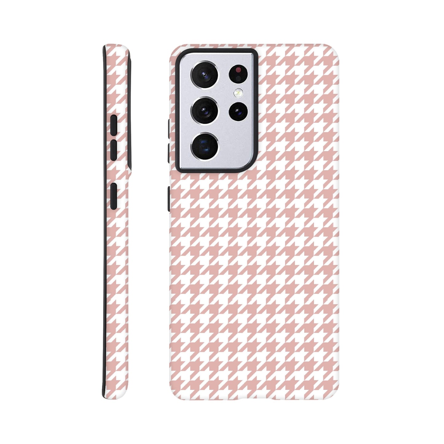 Houndstooth Pattern in Pink - Phone Case