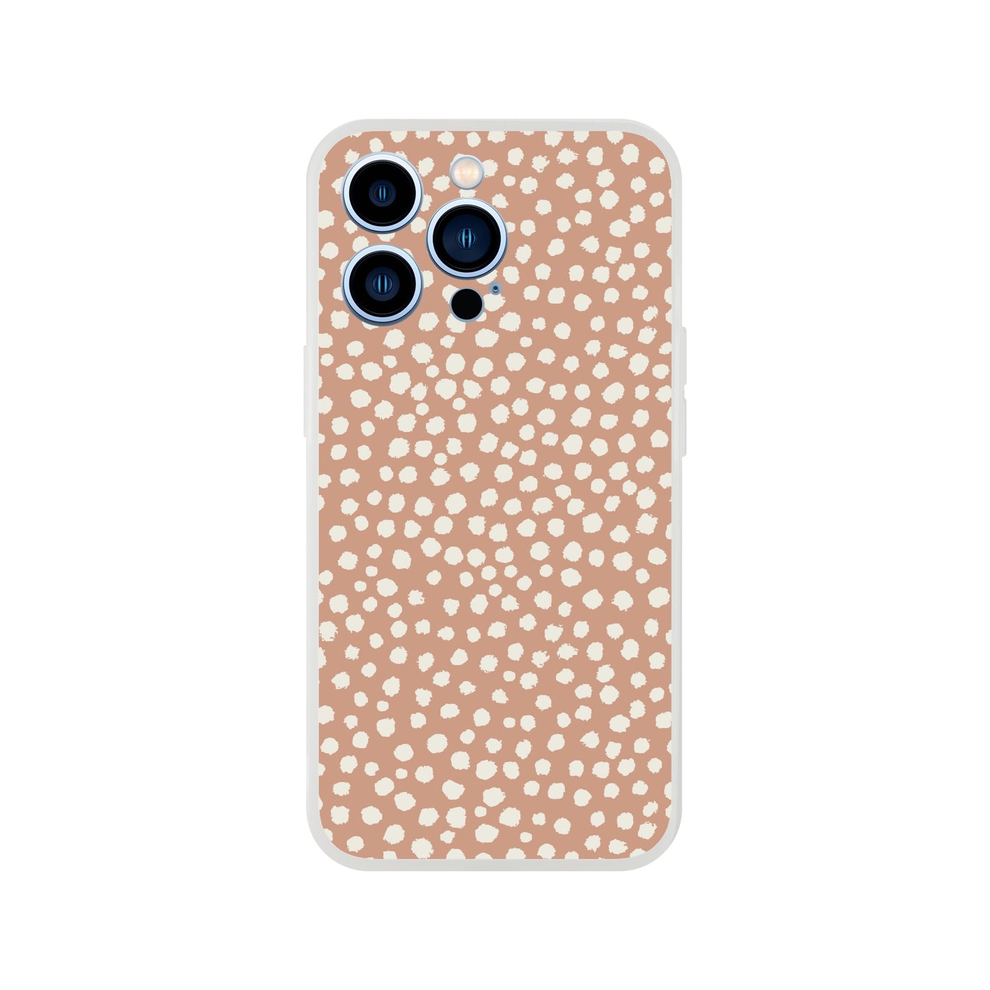 Dots Painted White on Tan - Phone Case