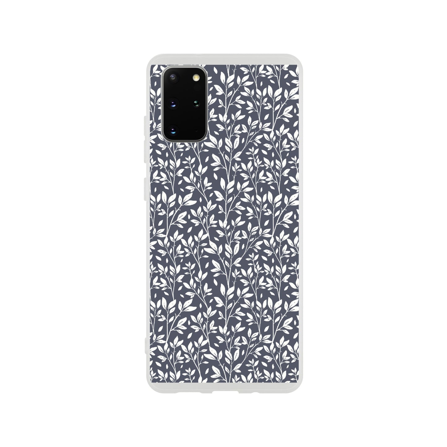 Deep Grey Botanical Leaves Phone Case - Stylish & Protective