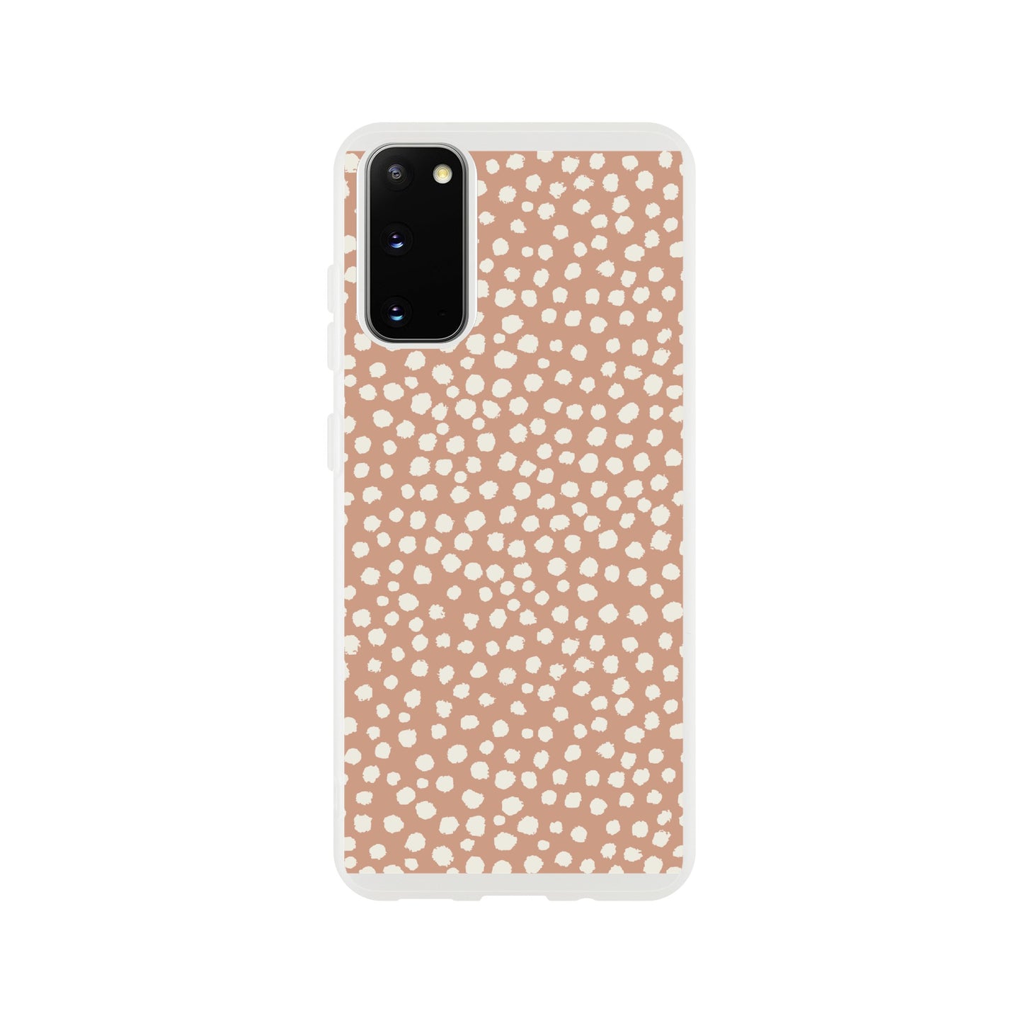 Dots Painted White on Tan - Phone Case