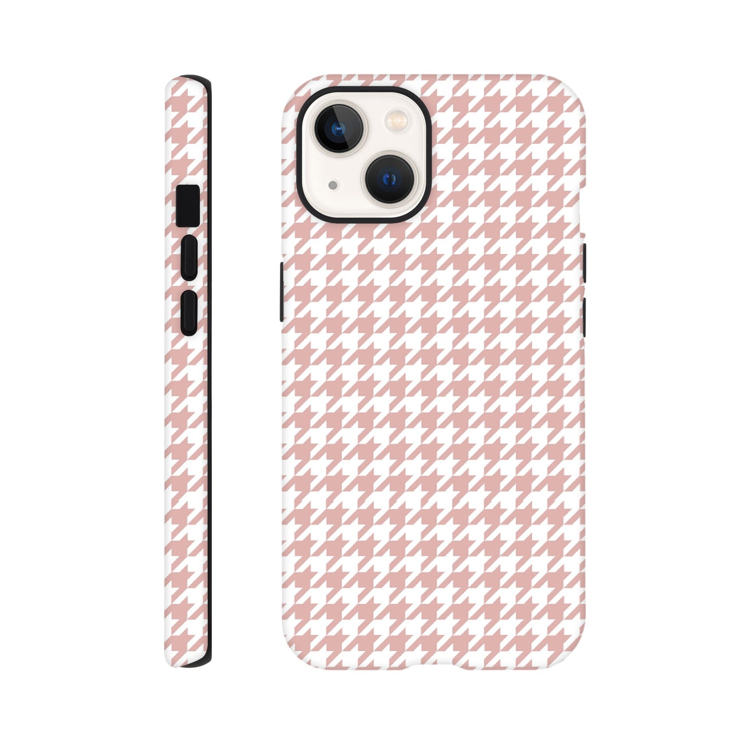 Houndstooth Pattern in Pink - Phone Case