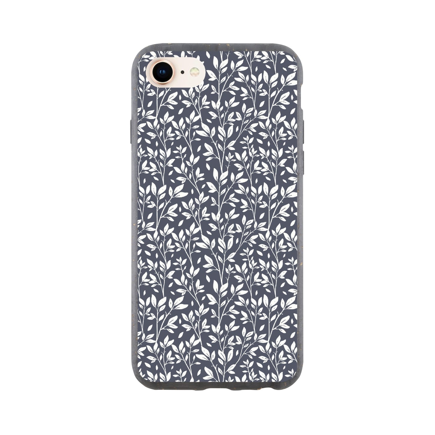 Deep Grey Botanical Leaves Phone Case - Stylish & Protective