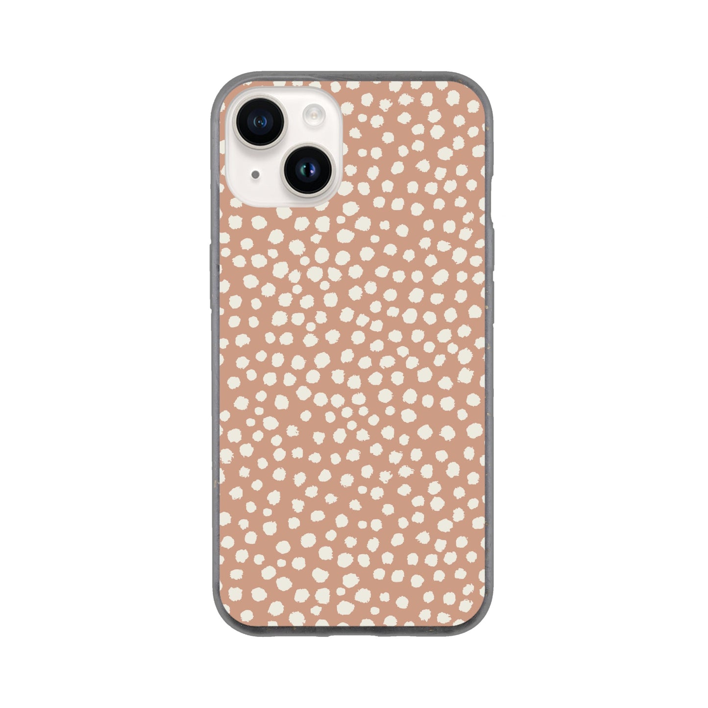 Dots Painted White on Tan - Phone Case