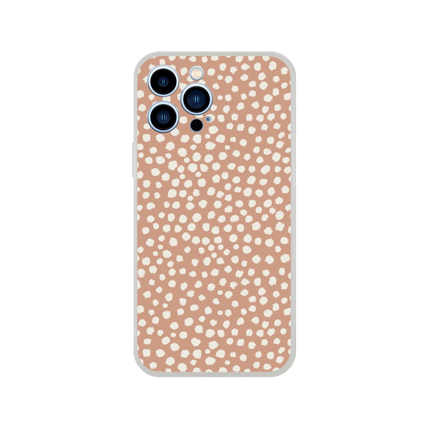 Dots Painted White on Tan - Phone Case