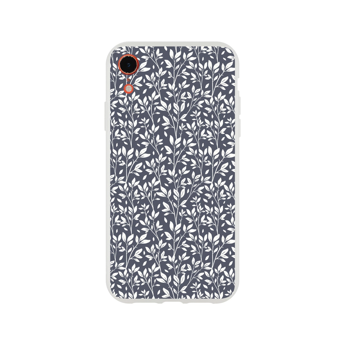 Deep Grey Botanical Leaves Phone Case - Stylish & Protective