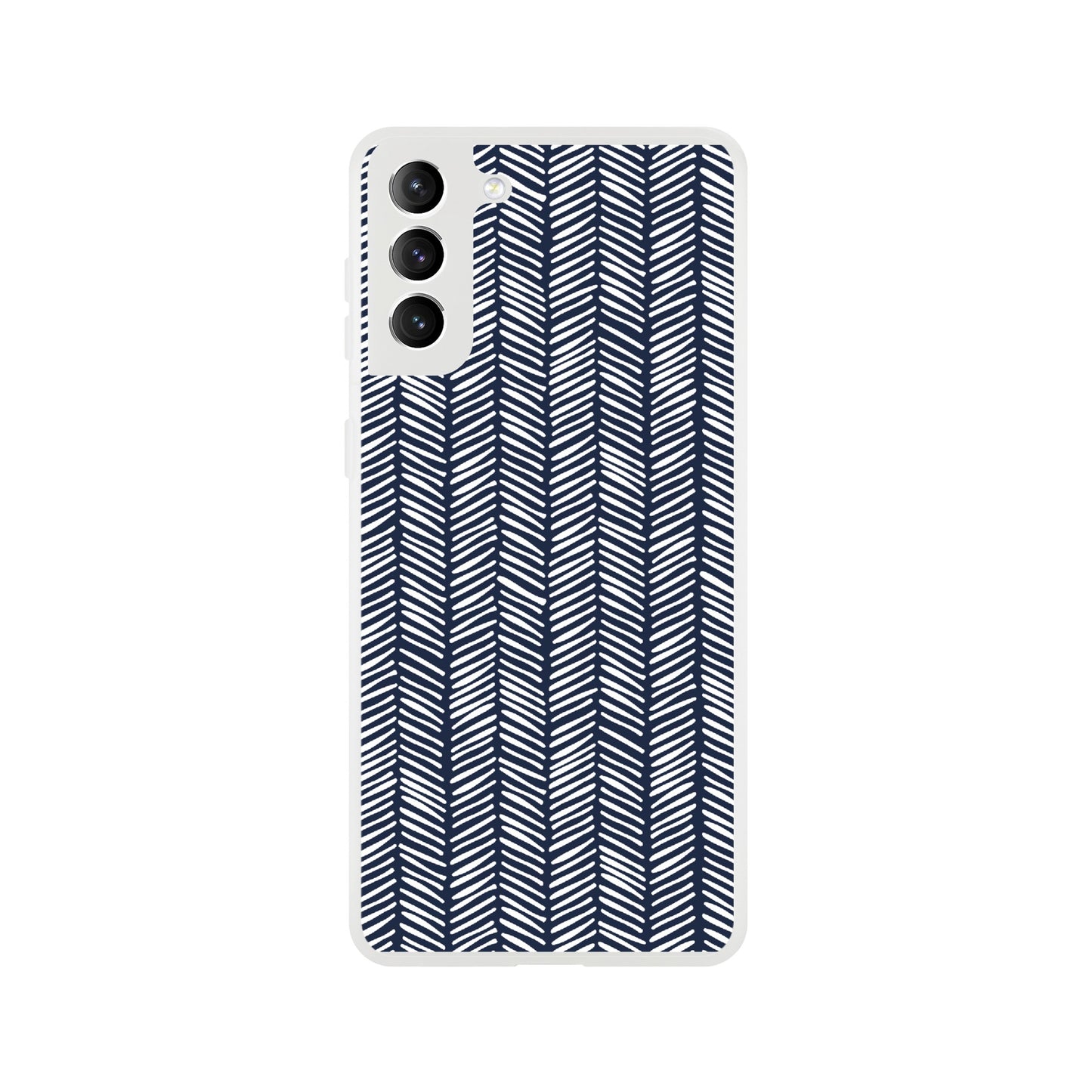 Herringbone Pattern in Navy Blue - Phone Case