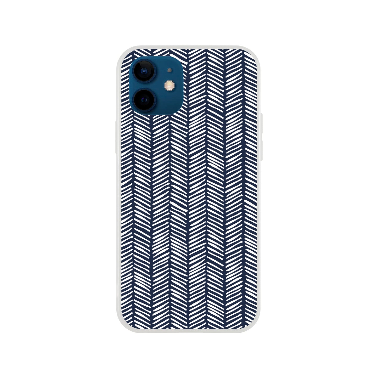 Herringbone Pattern in Navy Blue - Phone Case