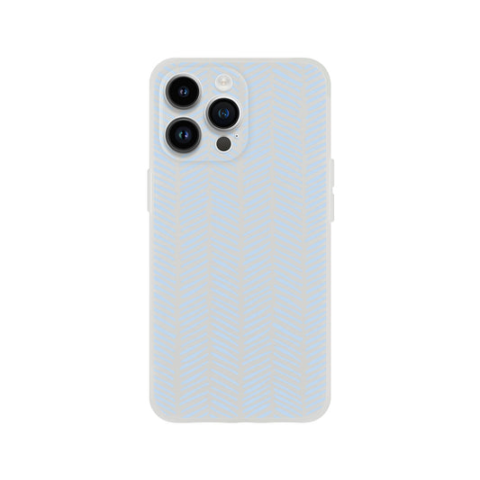 Herringbone Pattern in Sky Blue - Phone case