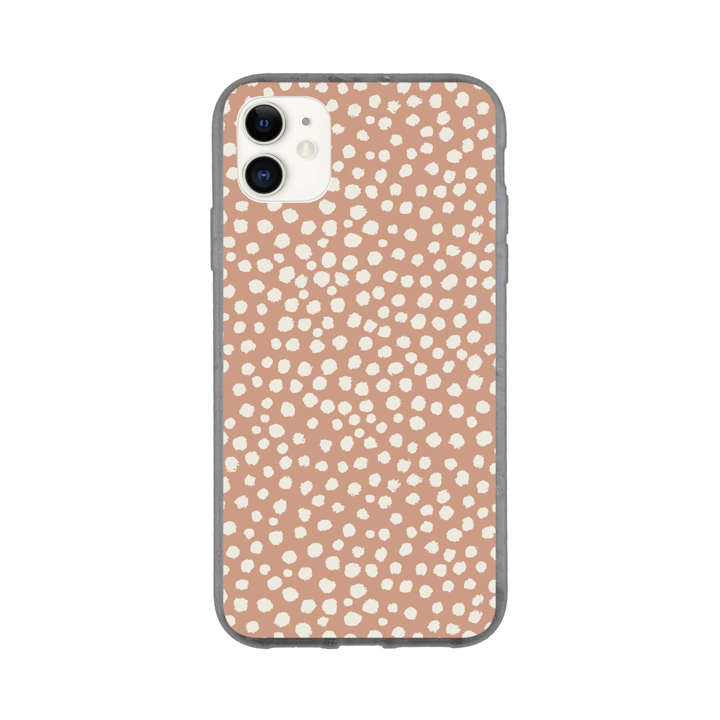 Dots Painted White on Tan - Phone Case