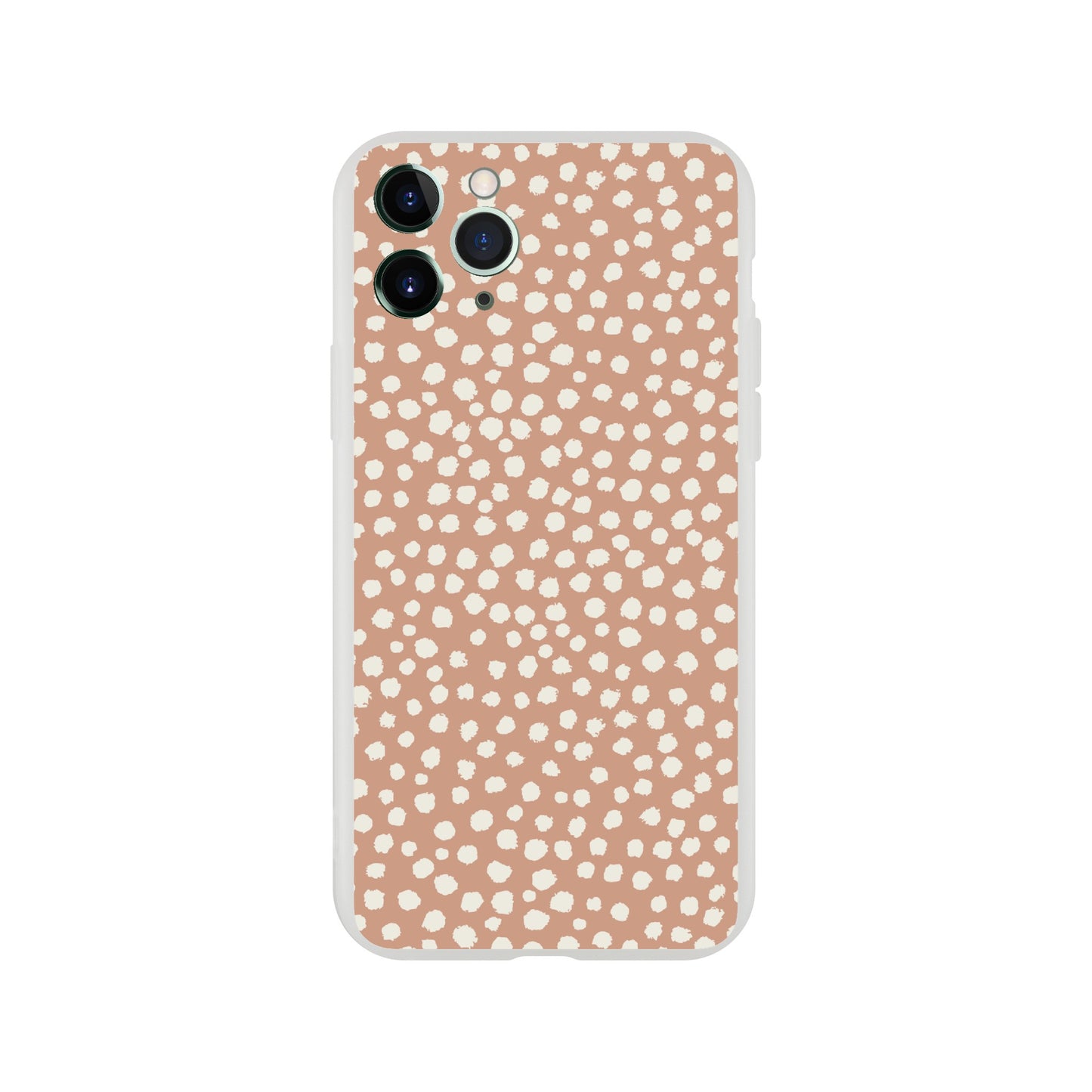 Dots Painted White on Tan - Phone Case