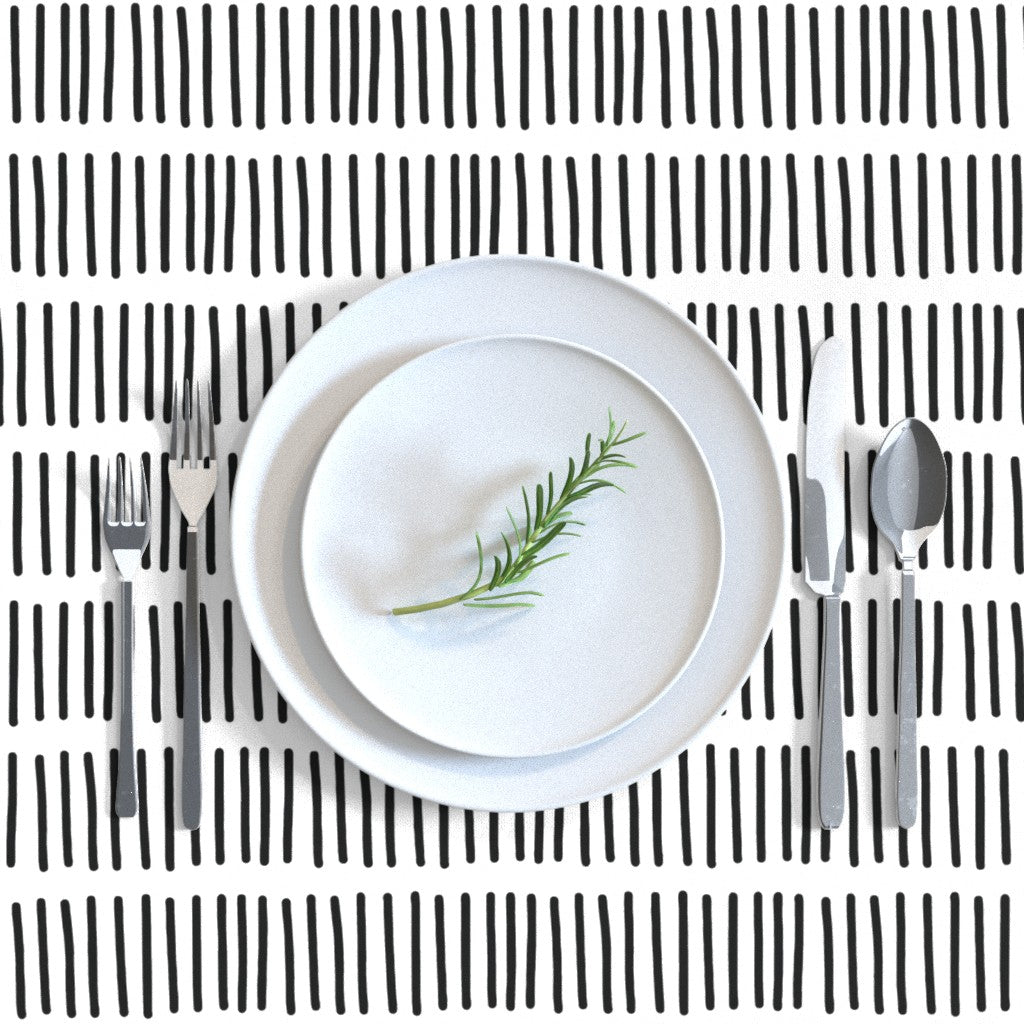 Dash - Black + White - Tablecloth