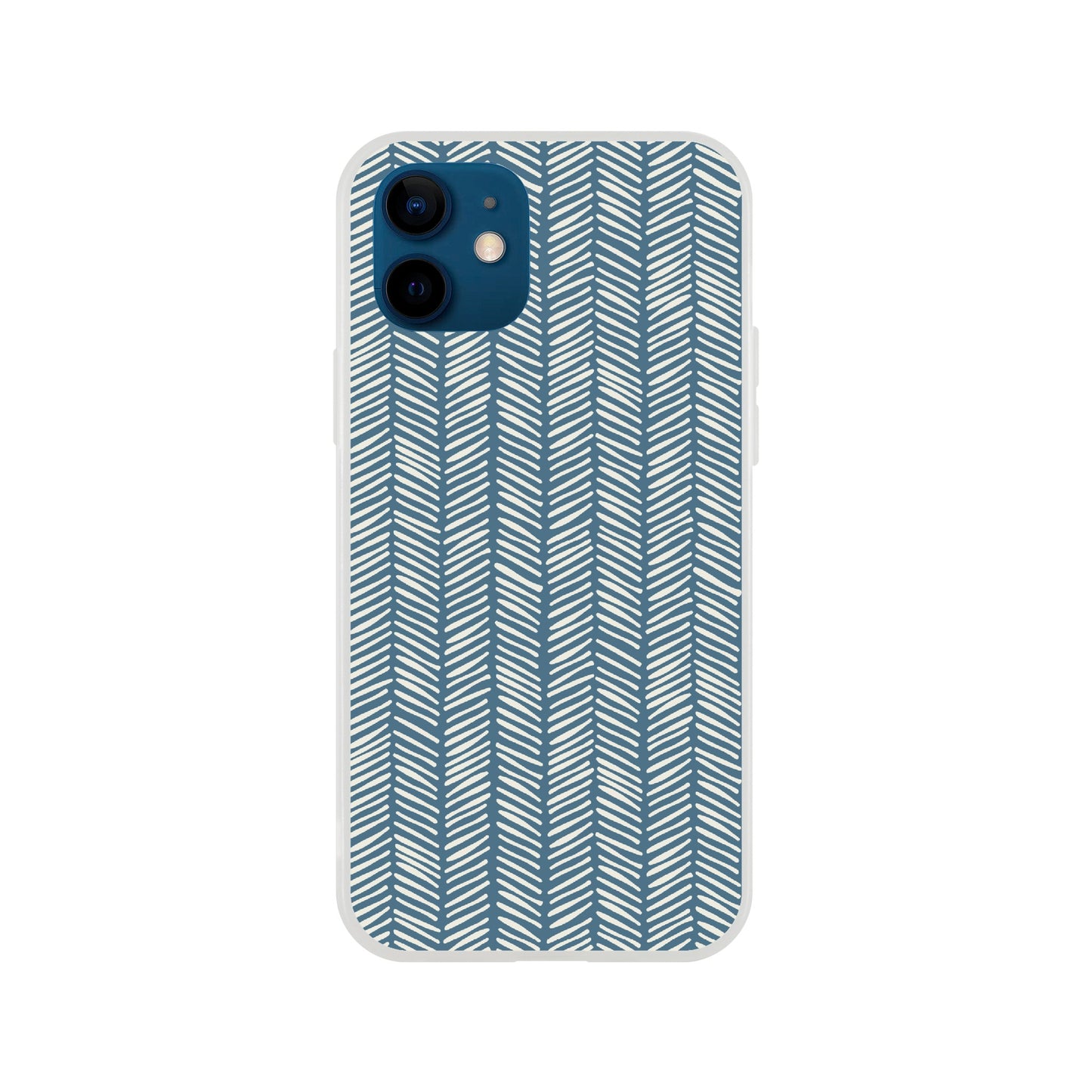 Herringbone Pattern in Inky Blue - Phone case