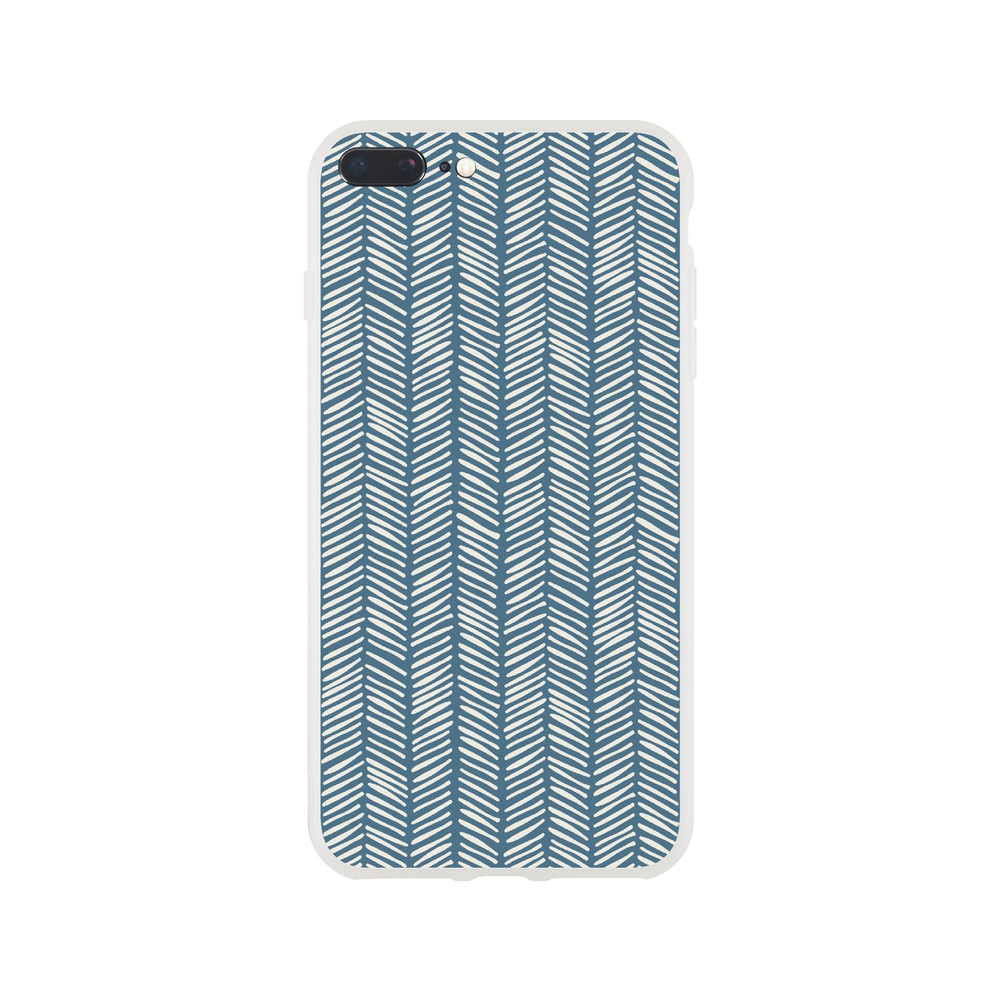 Herringbone Pattern in Inky Blue - Phone case