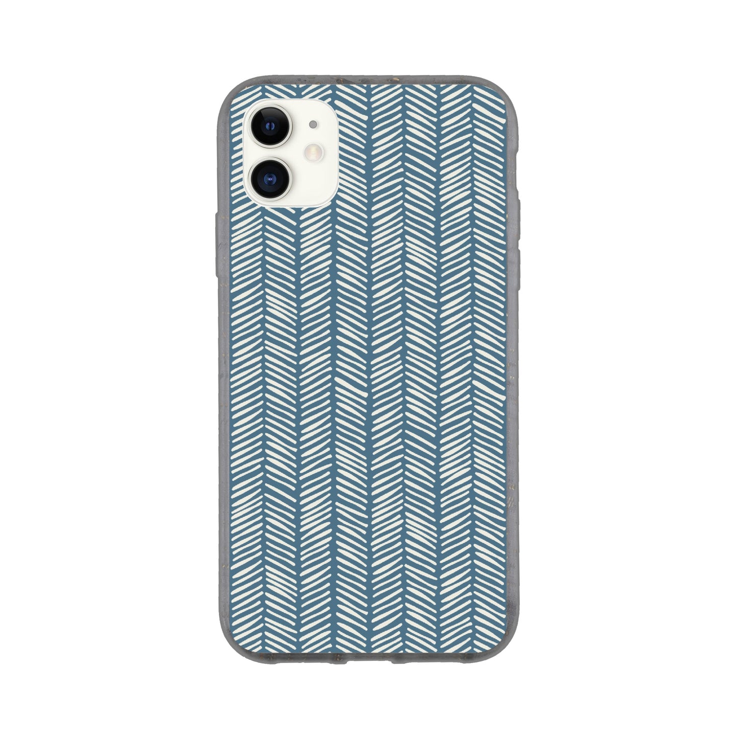 Herringbone Pattern in Inky Blue - Phone case