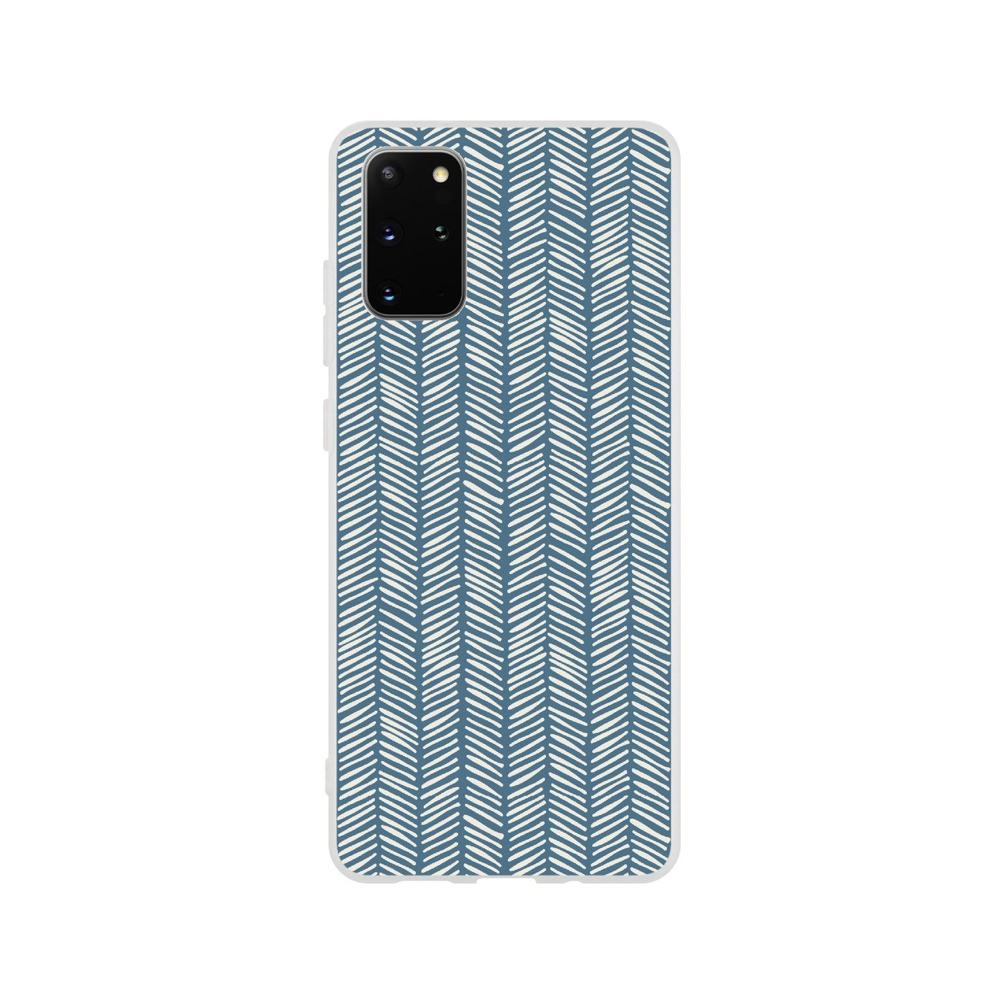 Herringbone Pattern in Inky Blue - Phone case