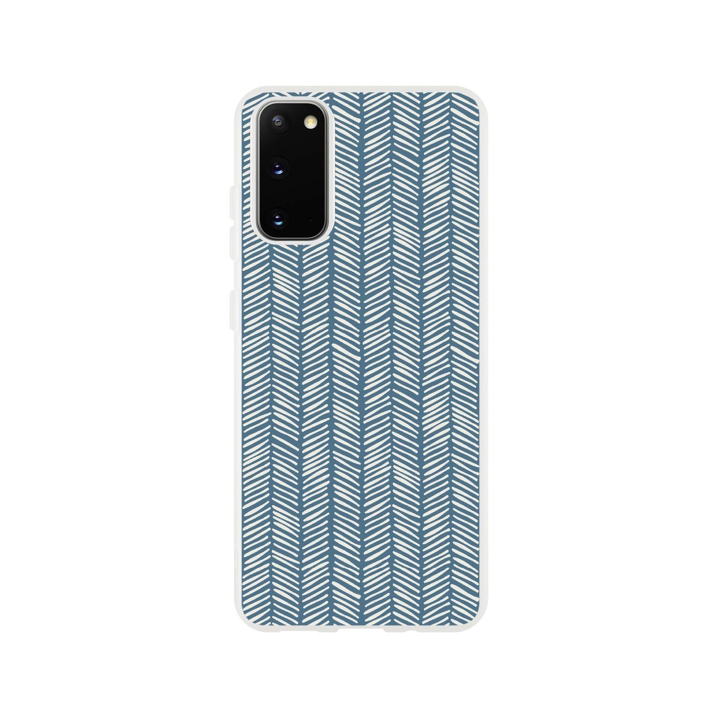 Herringbone Pattern in Inky Blue - Phone case