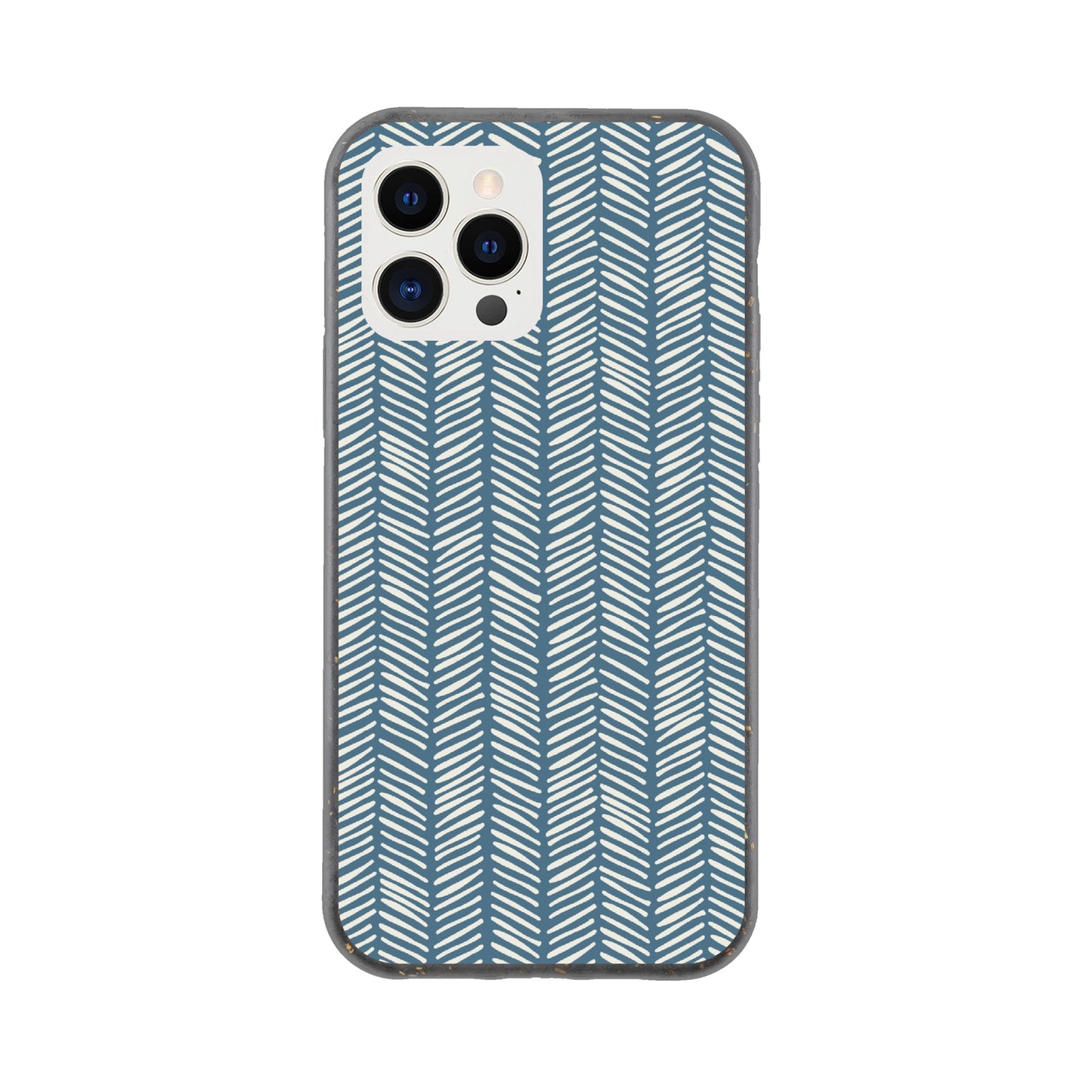 Herringbone Pattern in Inky Blue - Phone case