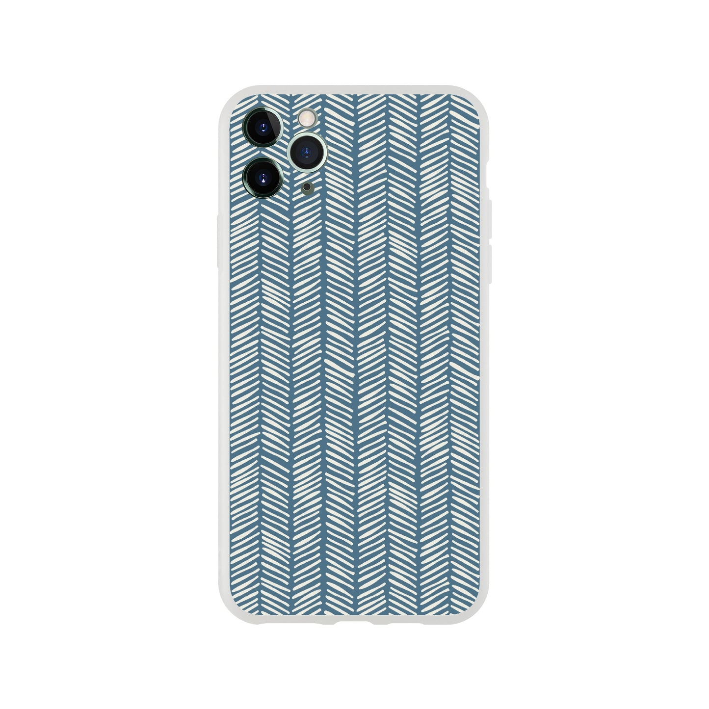 Herringbone Pattern in Inky Blue - Phone case