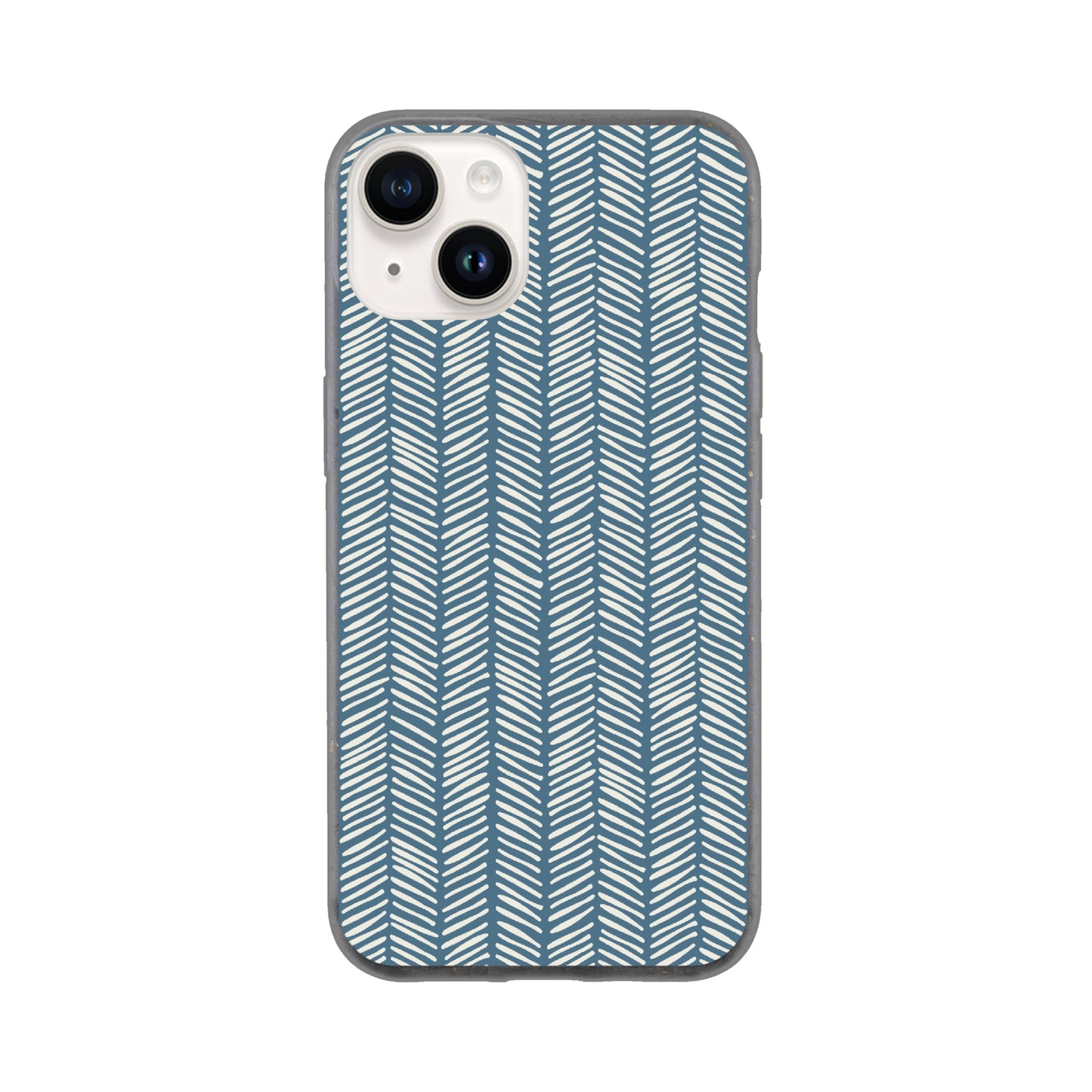 Herringbone Pattern in Inky Blue - Phone case