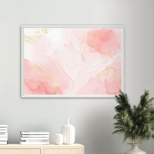 Abstract Watercolour - Pink Metallic