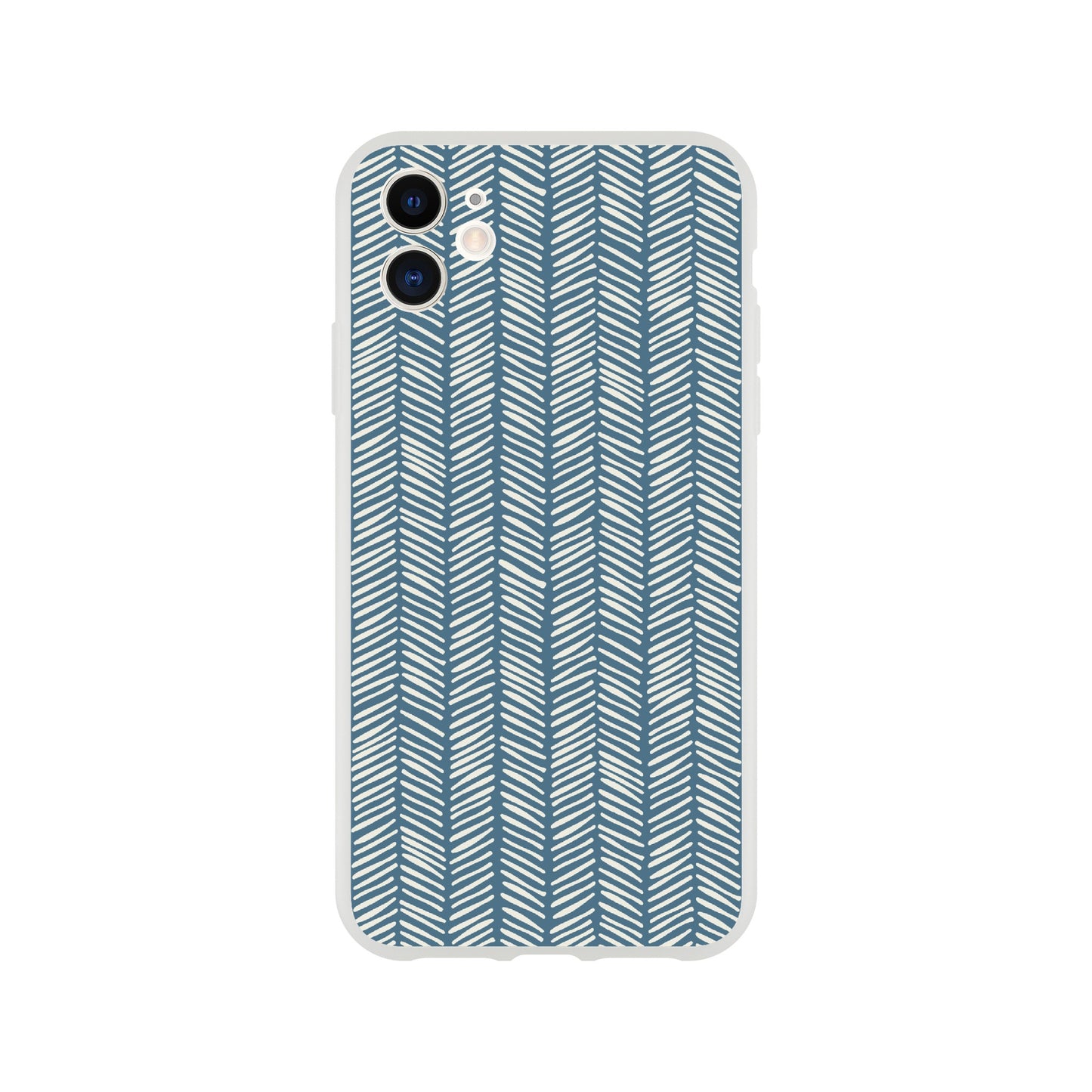 Herringbone Pattern in Inky Blue - Phone case