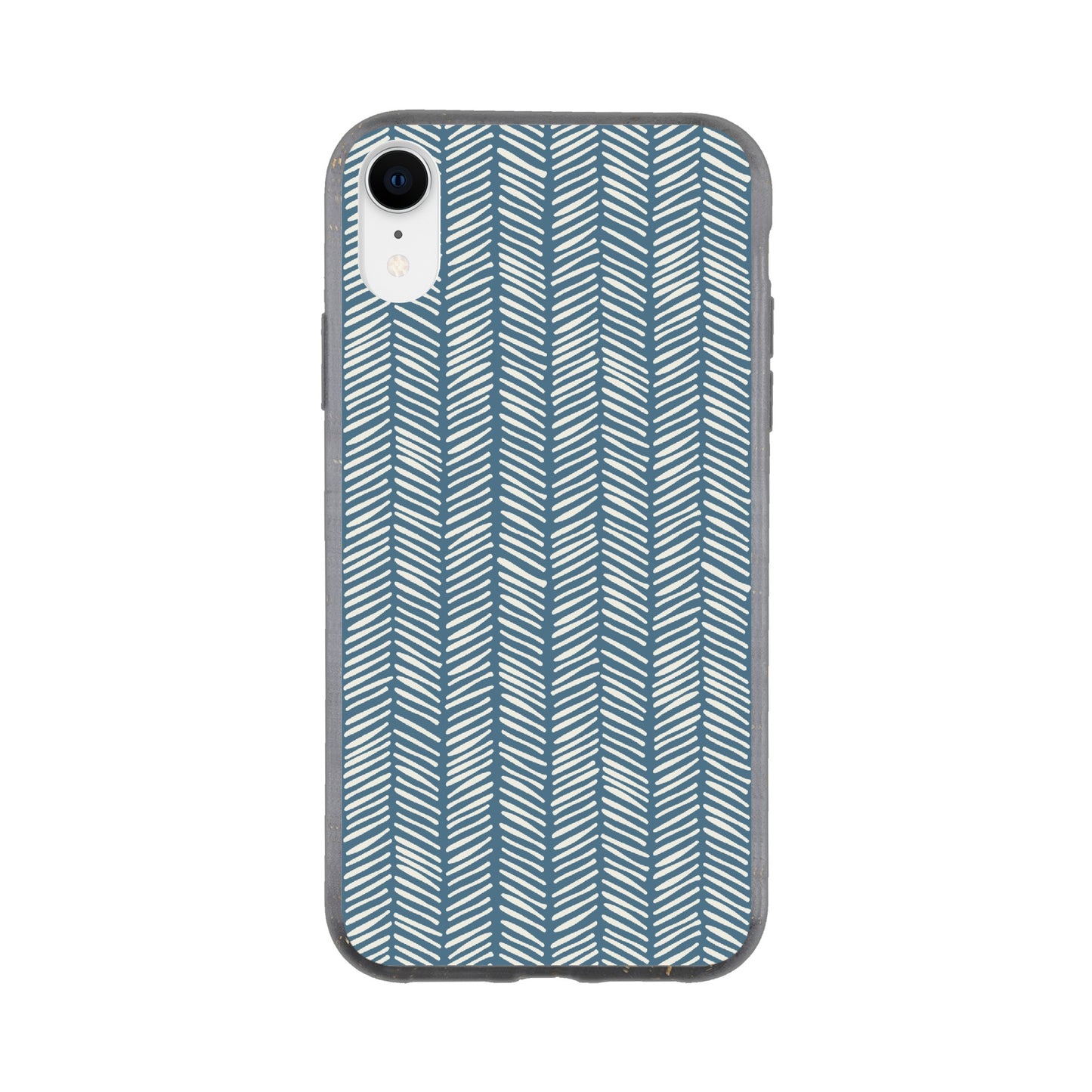 Herringbone Pattern in Inky Blue - Phone case