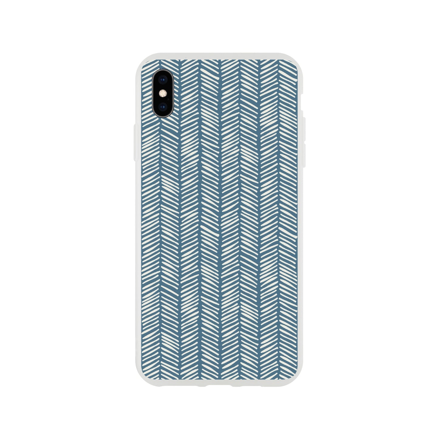 Herringbone Pattern in Inky Blue - Phone case