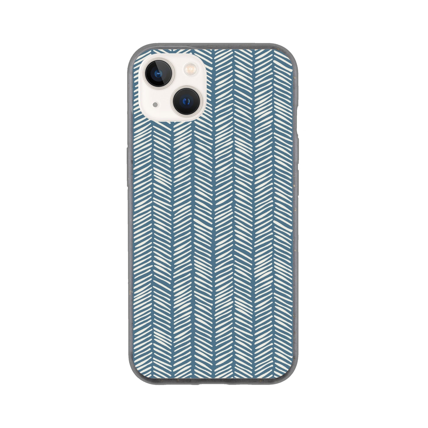 Herringbone Pattern in Inky Blue - Phone case