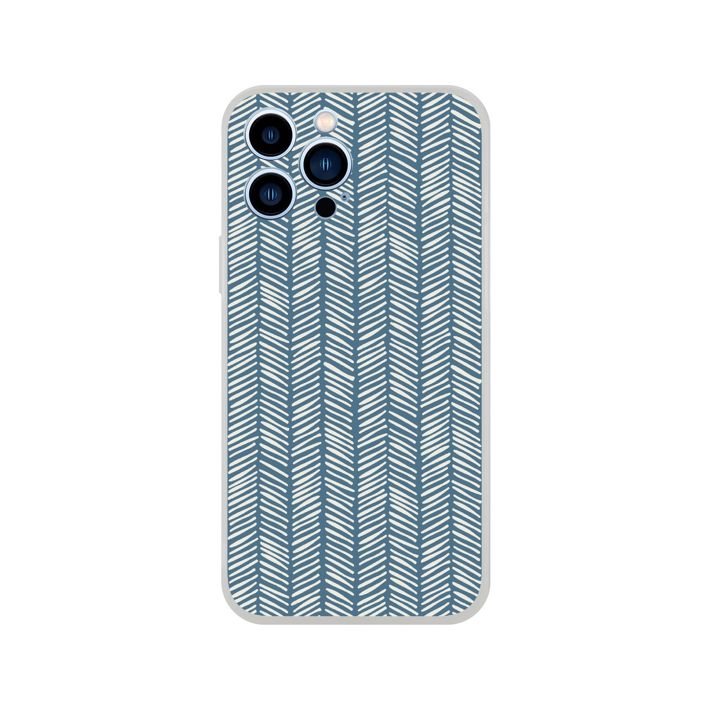 Herringbone Pattern in Inky Blue - Phone case