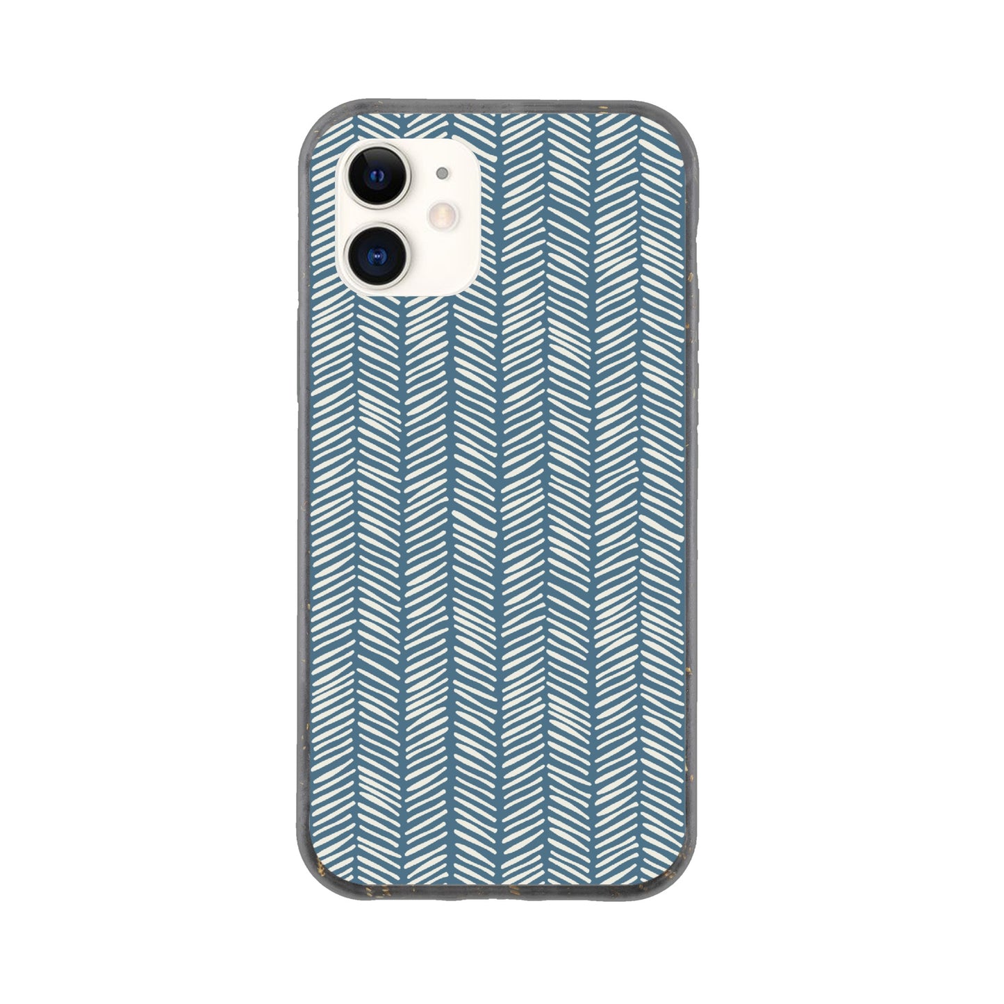 Herringbone Pattern in Inky Blue - Phone case